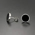 2 Pairs Of 316L Surgical Steel Punk Black & Silver Men Women Stud Earrings